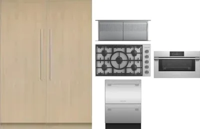 6 Piece Package Includes Refrigerator, Freezer, Cooktop, Wall Oven, Hood And Dishwasher